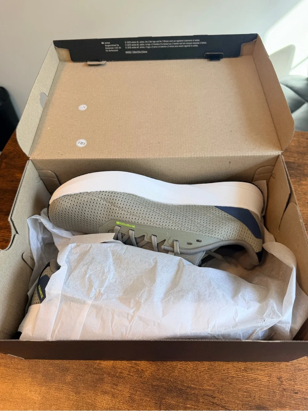 adidas Gray Athletic Sneakers with White Stripes